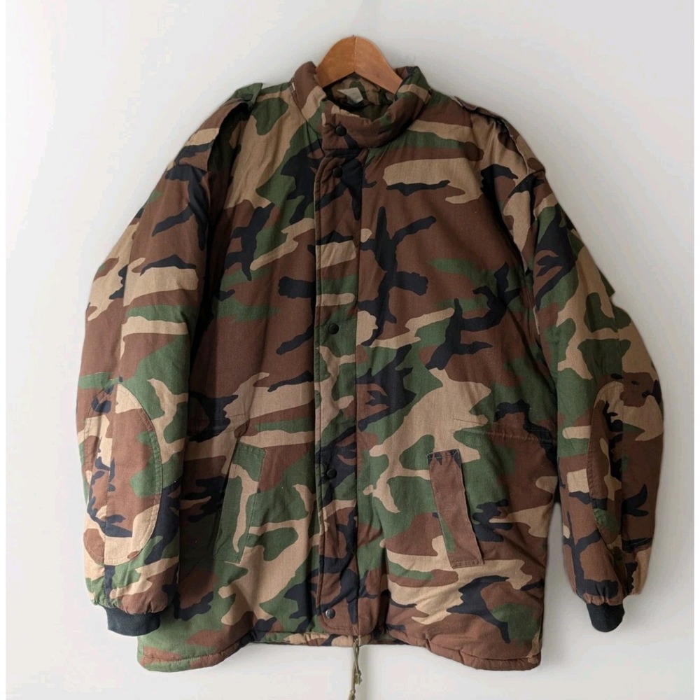 Dubon IDF Israeli Army Field Jacket‎ Large Camo Military Hunting *No Hood*